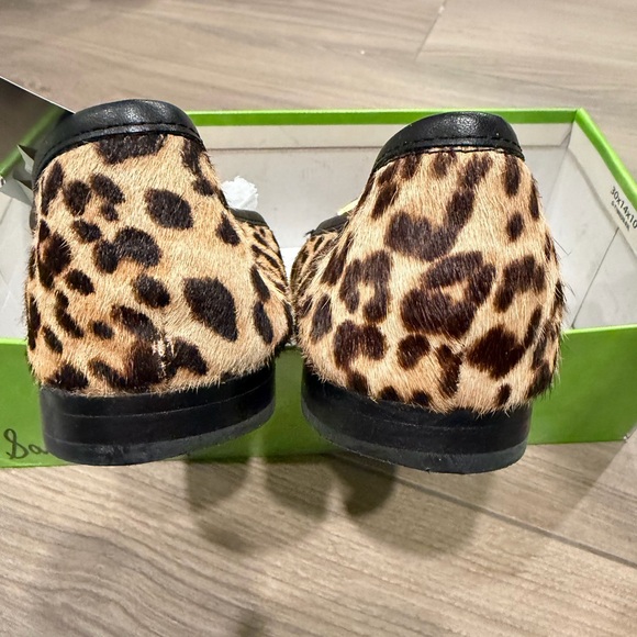 Sam Edelman Animal Print Loafers with Gold Detail - Picture 3 of 7